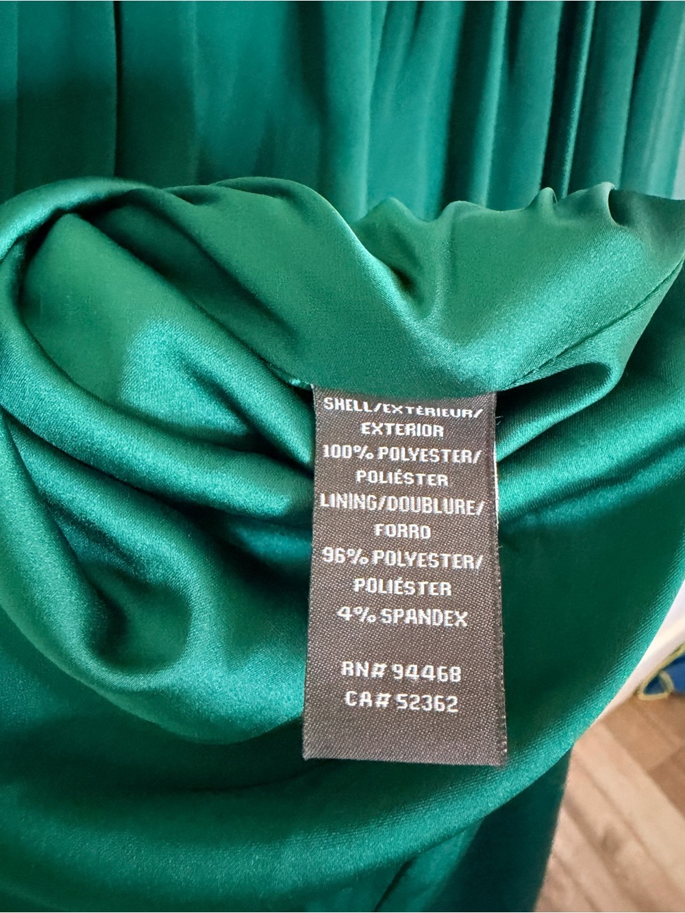 Vera Wang Emerald Green Ruched V-Neck Sleeveless Chiffon Gown NWT Dress - Picture 11 of 14